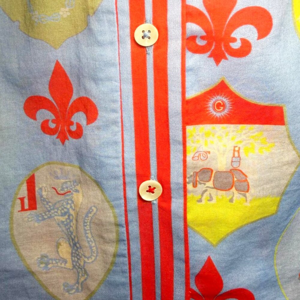 Gretchen Scott Crest Patterned Button Down Top - image 5